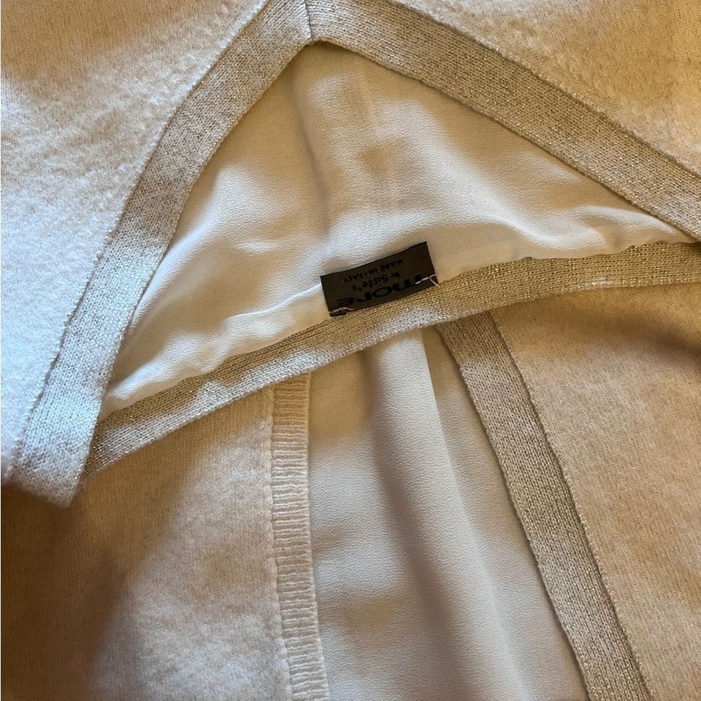Made in Italy More SISTE Chic Cream V-Neck wool Women's Sweater| size M - Picture 9 of 16